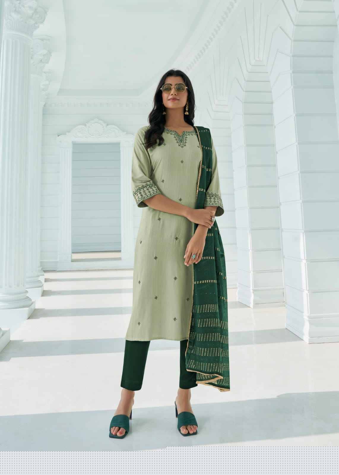 Ekaya By Wanna 1001 To 1007 Series Beautiful Stylish Festive Suits Fancy Colorful Casual Wear & Ethnic Wear & Ready To Wear Pure Viscose Embroidered Dresses At Wholesale Price
