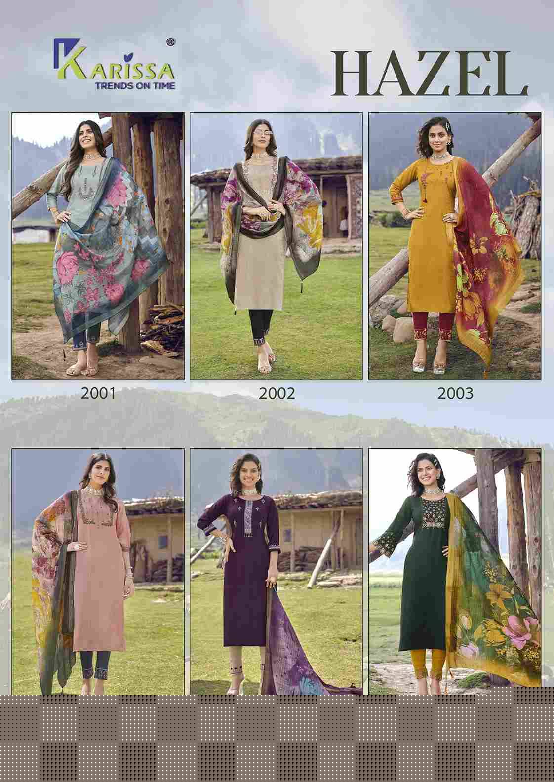 Hazel By Karissa 2001 To 2006 Series Beautiful Stylish Festive Suits Fancy Colorful Casual Wear & Ethnic Wear & Ready To Wear Pure Cotton With Embroidery Dresses At Wholesale Price