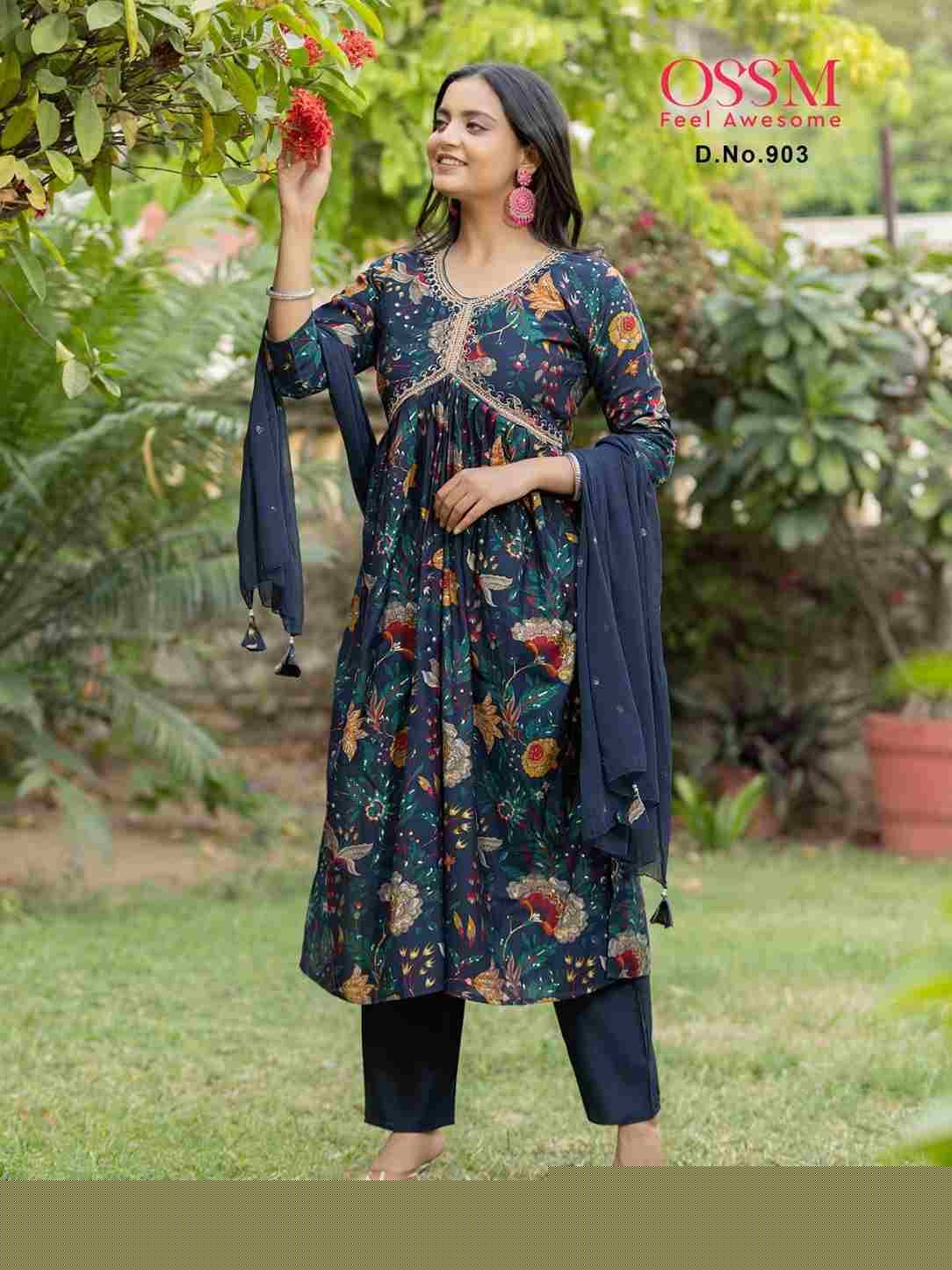 Resham Vol-9 By Ossm 901 To 906 Series Beautiful Stylish Festive Suits Fancy Colorful Casual Wear & Ethnic Wear & Ready To Wear Modal Chanderi Print Dresses At Wholesale Price