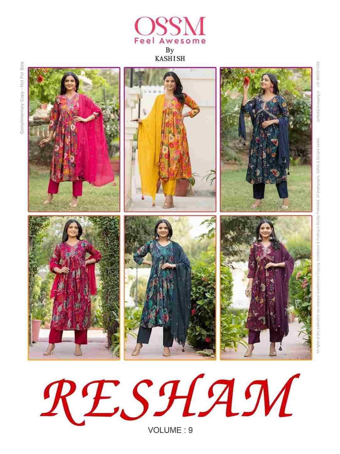 Resham Vol-9 By Ossm 901 To 906 Series Beautiful Stylish Festive Suits Fancy Colorful Casual Wear & Ethnic Wear & Ready To Wear Modal Chanderi Print Dresses At Wholesale Price