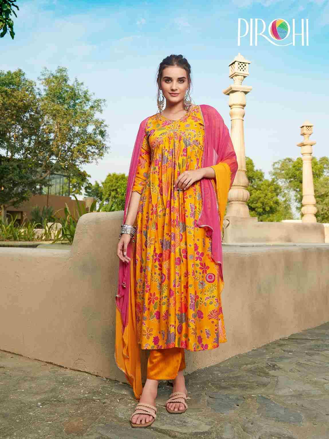 Heeriye Vol-2 By Pirohi 1001 To 1004 Series Festive Suits Beautiful Fancy Colorful Stylish Party Wear & Occasional Wear Muslin Print Dresses At Wholesale Price