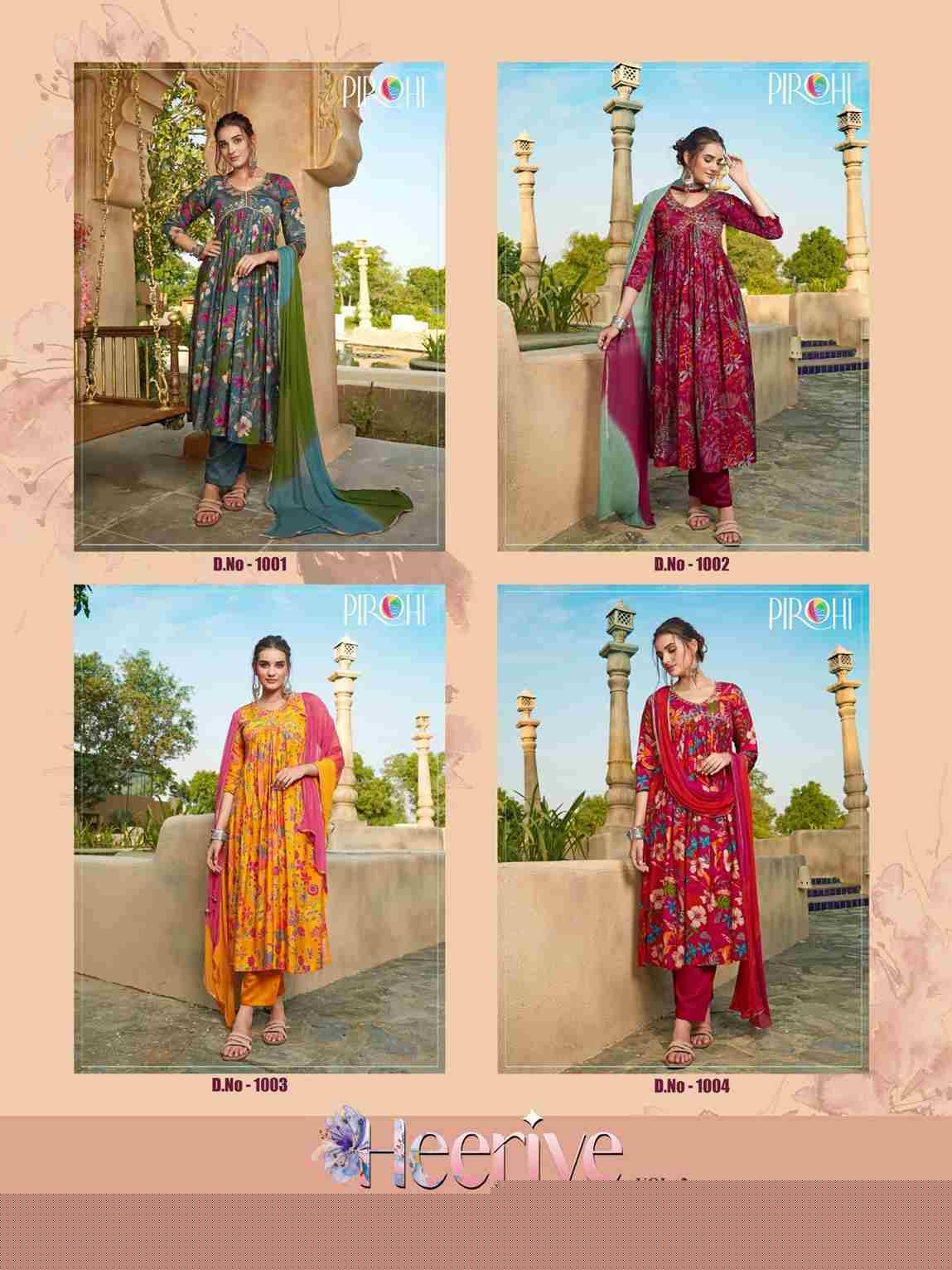 Heeriye Vol-2 By Pirohi 1001 To 1004 Series Festive Suits Beautiful Fancy Colorful Stylish Party Wear & Occasional Wear Muslin Print Dresses At Wholesale Price