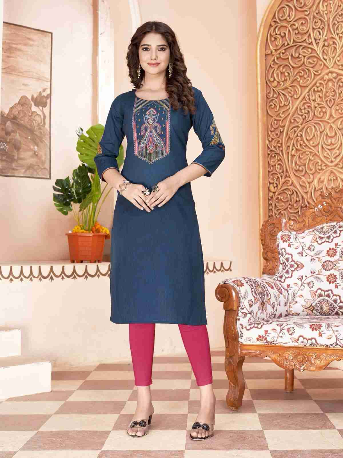 Kit Kat Vol-4 By Colourpix 4001 To 4006 Series Designer Stylish Fancy Colorful Beautiful Party Wear & Ethnic Wear Collection Rayon Embroidered Kurtis At Wholesale Price