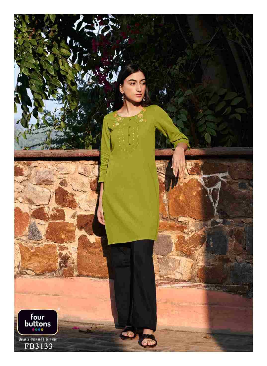 Tulip Vol-3 By Four Buttons 3131 To 3137 Series Designer Stylish Fancy Colorful Beautiful Party Wear & Ethnic Wear Collection Heavy Cotton Embroidered Kurtis At Wholesale Price