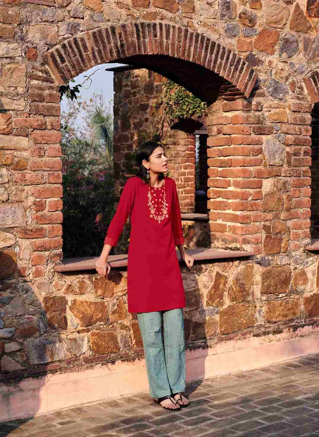 Tulip Vol-3 By Four Buttons 3131 To 3137 Series Designer Stylish Fancy Colorful Beautiful Party Wear & Ethnic Wear Collection Heavy Cotton Embroidered Kurtis At Wholesale Price