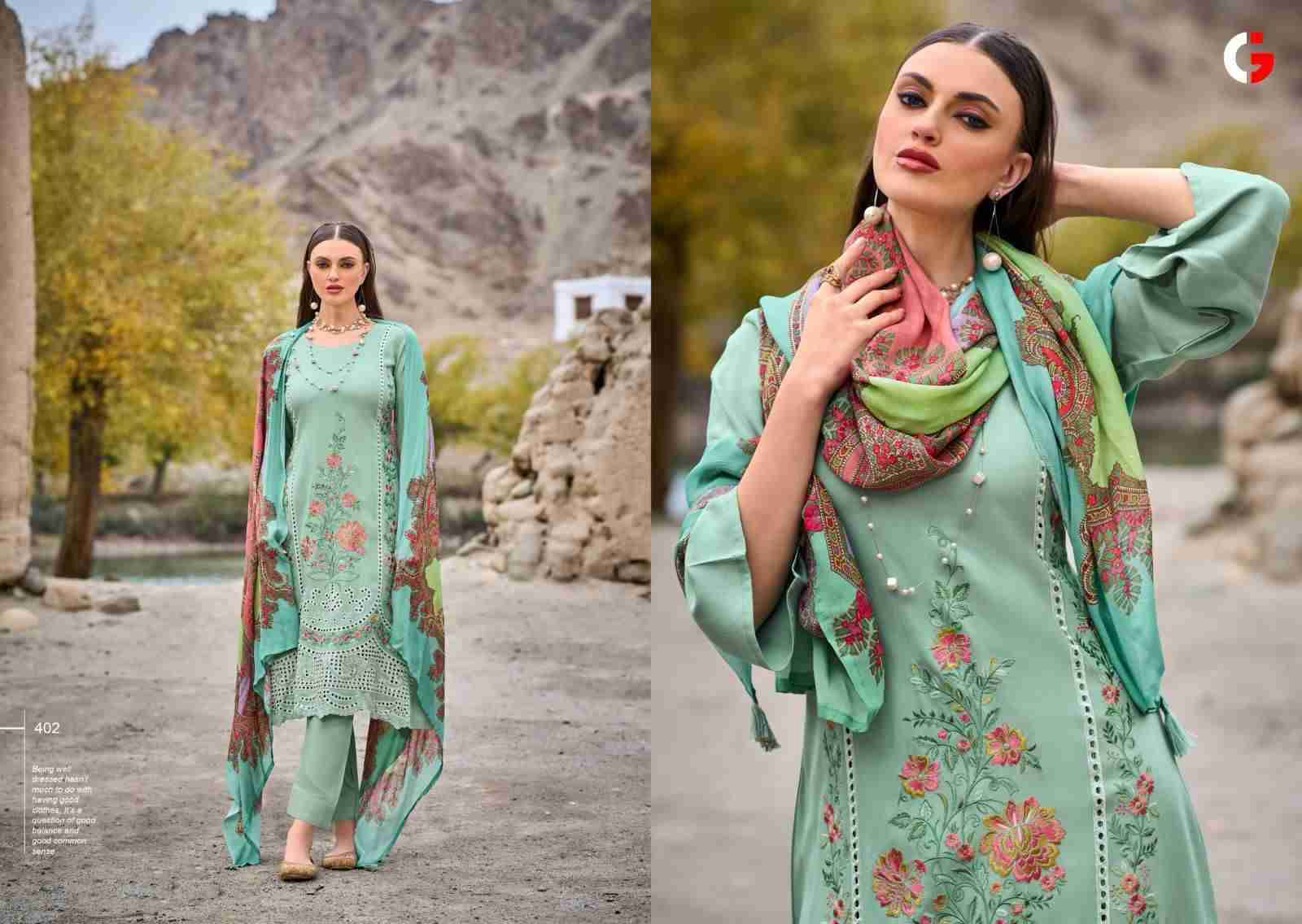 Mehtaab By Gull Jee 401 To 406 Series Beautiful Pakistani Suits Colorful Stylish Fancy Casual Wear & Ethnic Wear Viscose Pashmina Embroidered Dresses At Wholesale Price