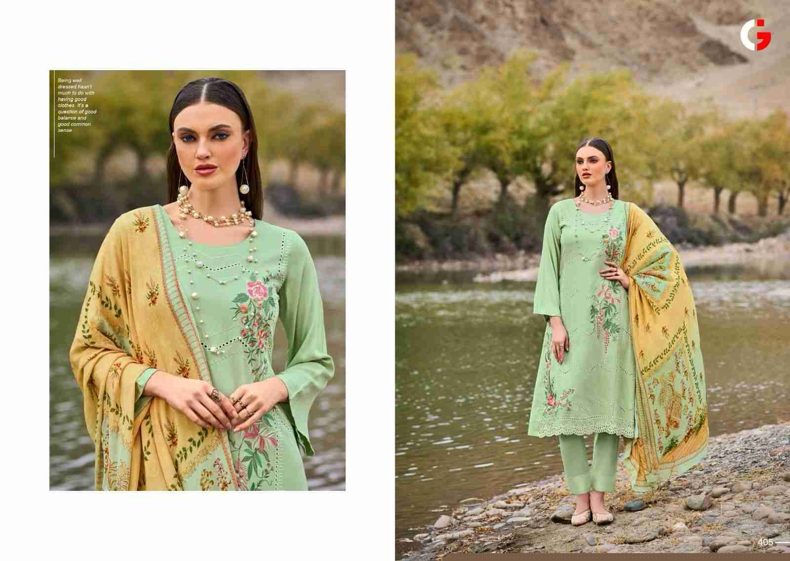 Mehtaab By Gull Jee 401 To 406 Series Beautiful Pakistani Suits Colorful Stylish Fancy Casual Wear & Ethnic Wear Viscose Pashmina Embroidered Dresses At Wholesale Price