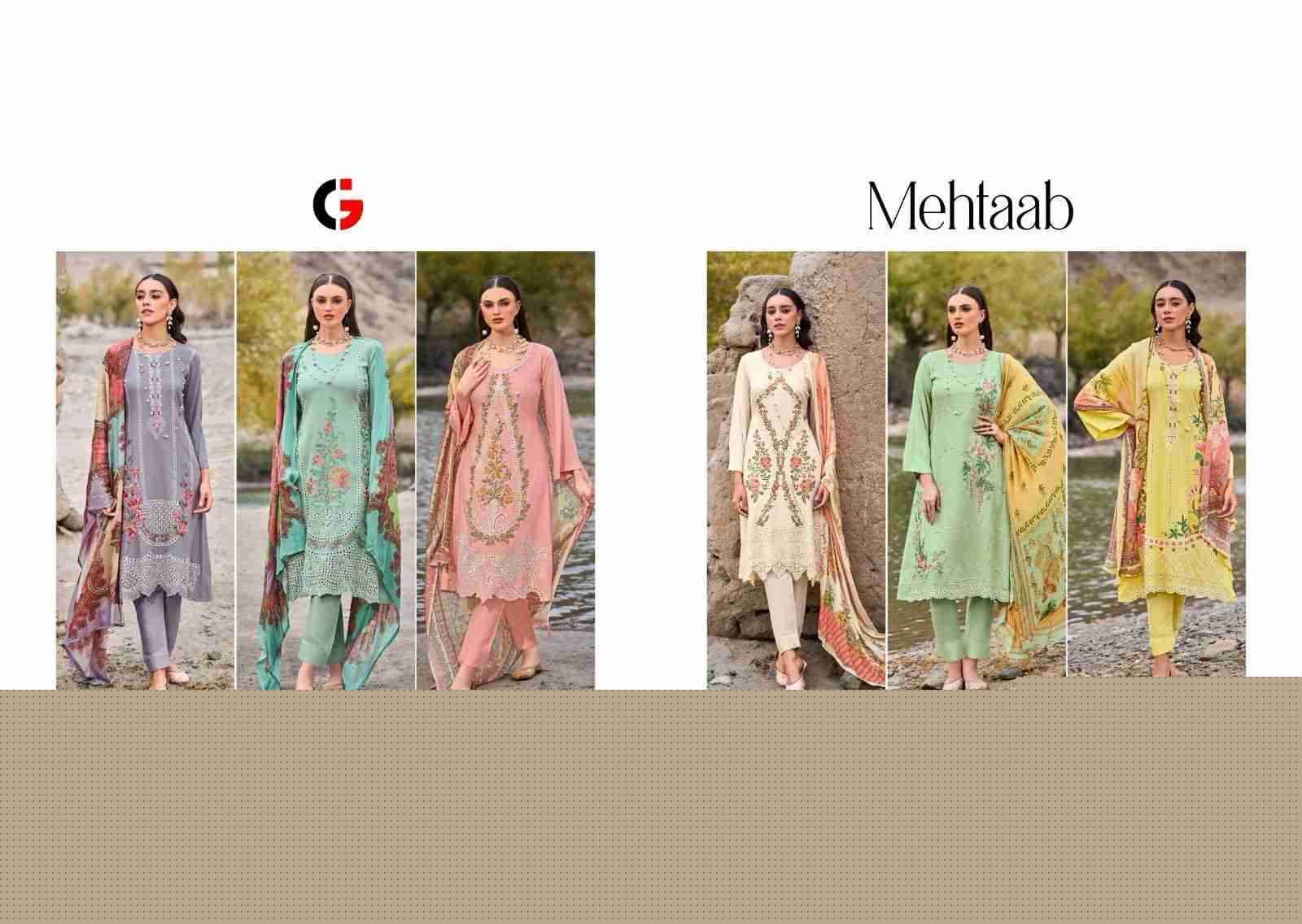 Mehtaab By Gull Jee 401 To 406 Series Beautiful Pakistani Suits Colorful Stylish Fancy Casual Wear & Ethnic Wear Viscose Pashmina Embroidered Dresses At Wholesale Price