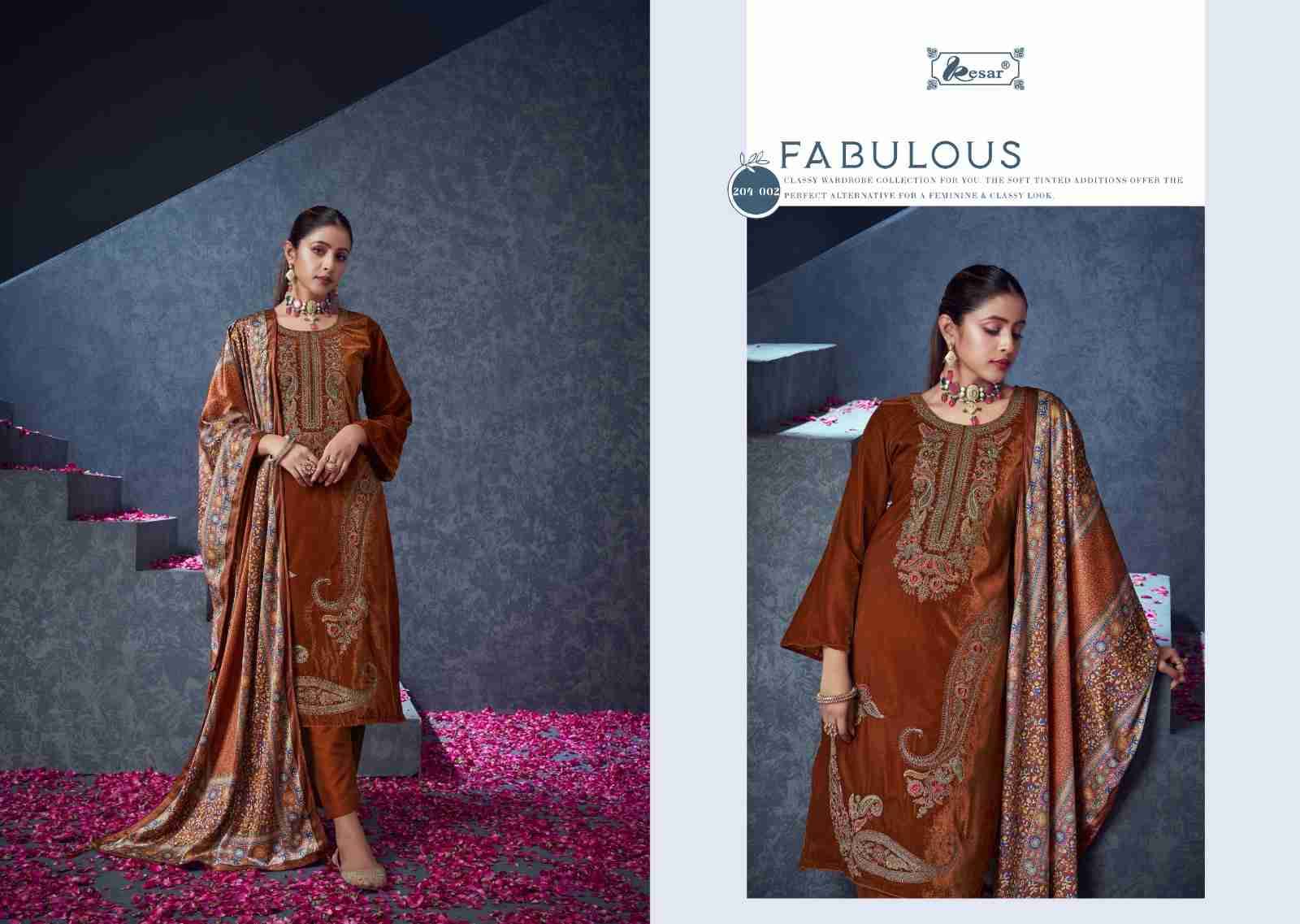 Gul A Guldasta By Kesar 204-001 To 204-006 Series Beautiful Pakistani Suits Stylish Fancy Colorful Party Wear & Occasional Wear Pure Viscose Velvet With Embroidery Dresses At Wholesale Price