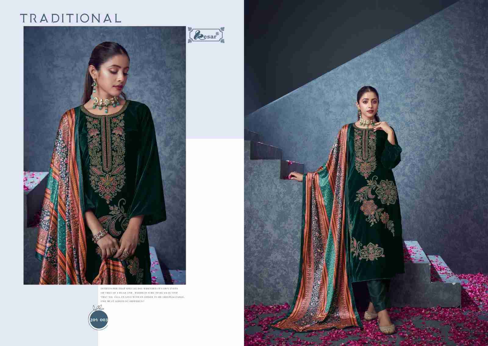 Gul A Guldasta By Kesar 204-001 To 204-006 Series Beautiful Pakistani Suits Stylish Fancy Colorful Party Wear & Occasional Wear Pure Viscose Velvet With Embroidery Dresses At Wholesale Price