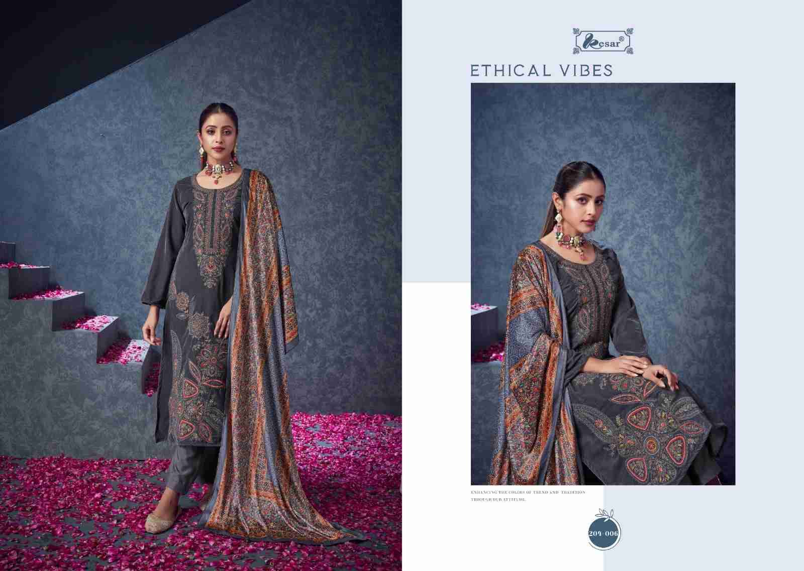 Gul A Guldasta By Kesar 204-001 To 204-006 Series Beautiful Pakistani Suits Stylish Fancy Colorful Party Wear & Occasional Wear Pure Viscose Velvet With Embroidery Dresses At Wholesale Price