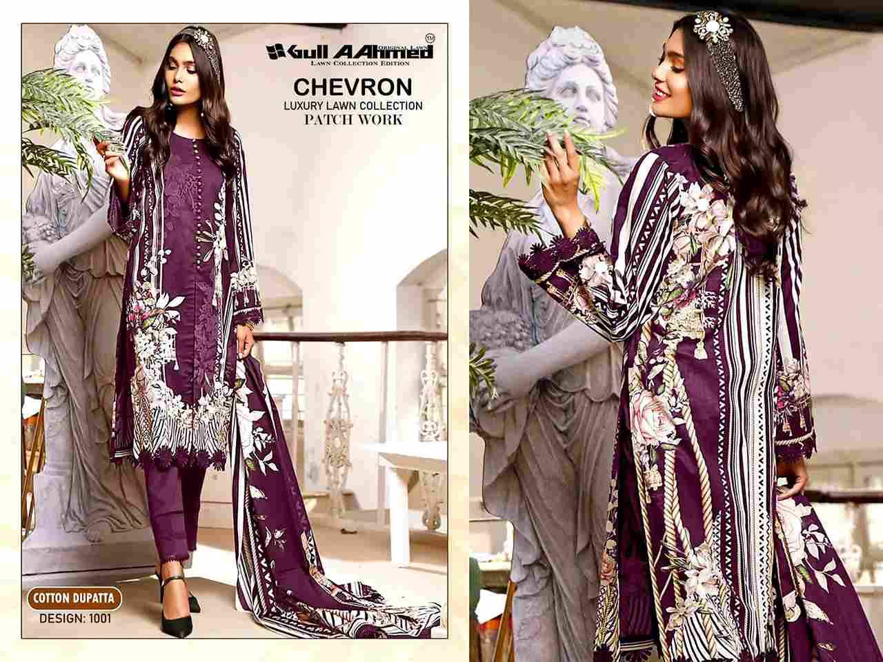 Chevron By Gull Aahmed 1001 To 1004 Series Beautiful Festive Suits Stylish Fancy Colorful Casual Wear & Ethnic Wear Pure Cotton Print Embroidered Dresses At Wholesale Price