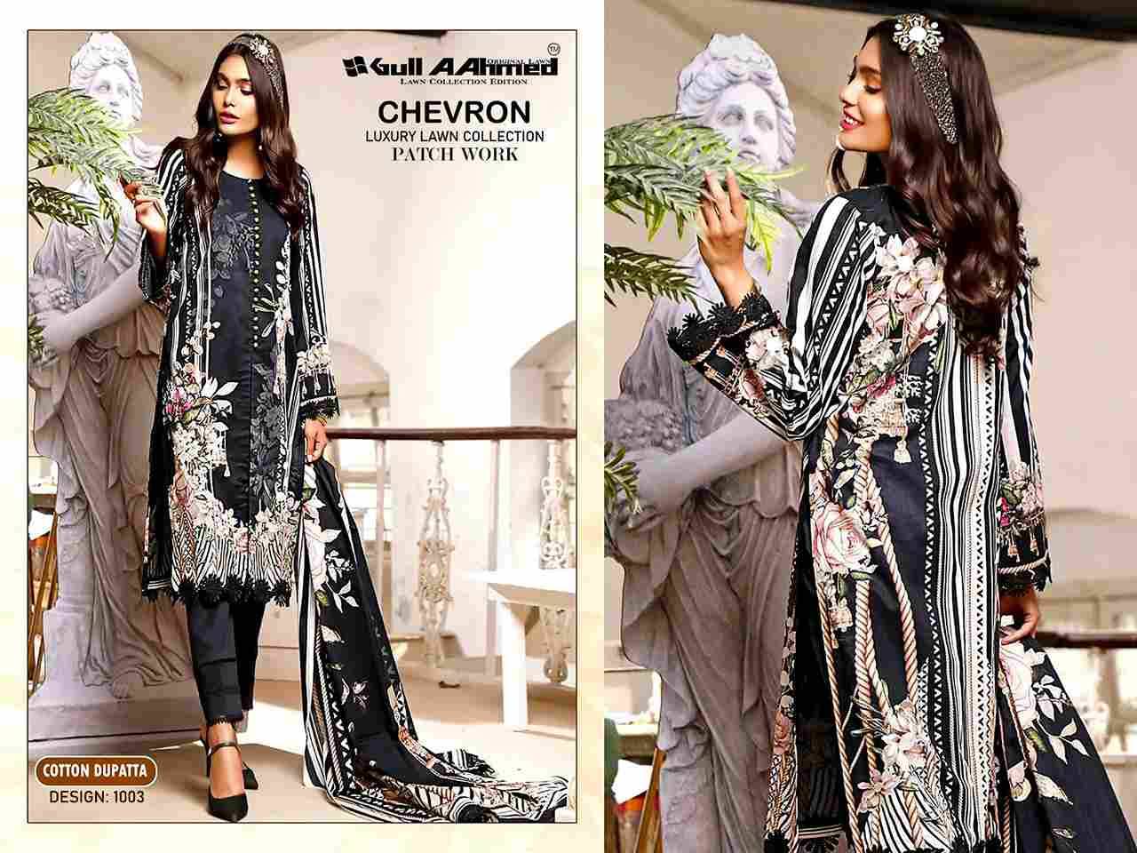 Chevron By Gull Aahmed 1001 To 1004 Series Beautiful Festive Suits Stylish Fancy Colorful Casual Wear & Ethnic Wear Pure Cotton Print Embroidered Dresses At Wholesale Price