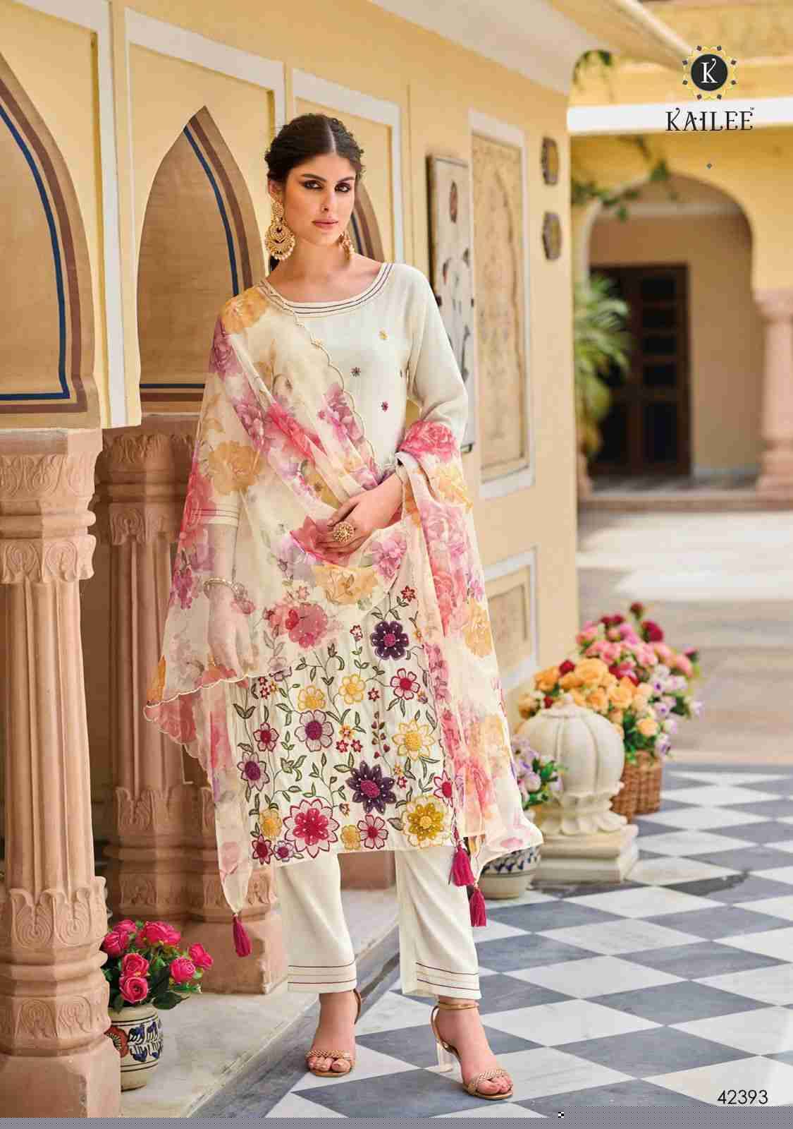 Shehnaaz By Kailee 42391 To 42396 Series Beautiful Festive Suits Colorful Stylish Fancy Casual Wear & Ethnic Wear Viscose Silk Embroidery Dresses At Wholesale Price