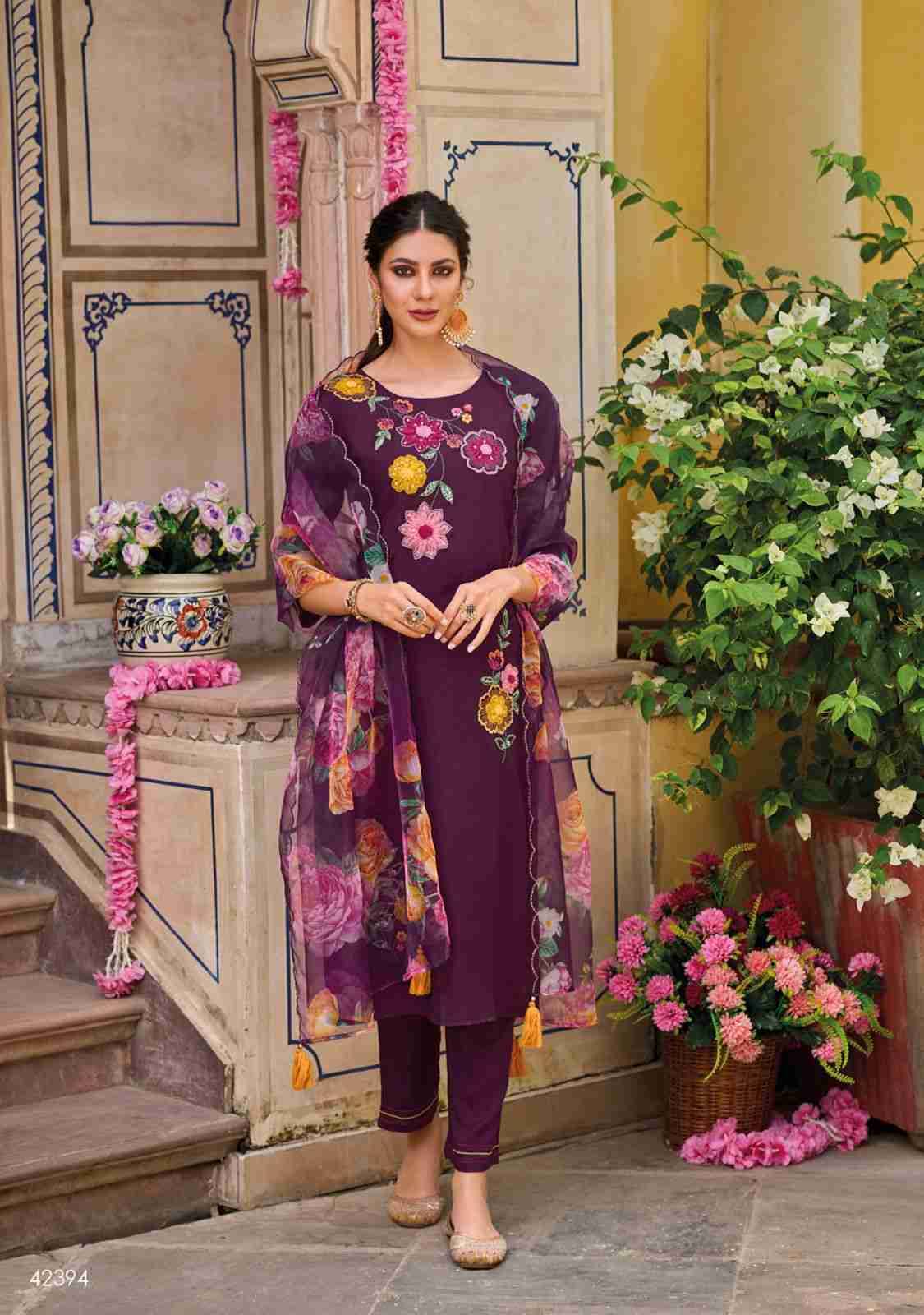 Shehnaaz By Kailee 42391 To 42396 Series Beautiful Festive Suits Colorful Stylish Fancy Casual Wear & Ethnic Wear Viscose Silk Embroidery Dresses At Wholesale Price