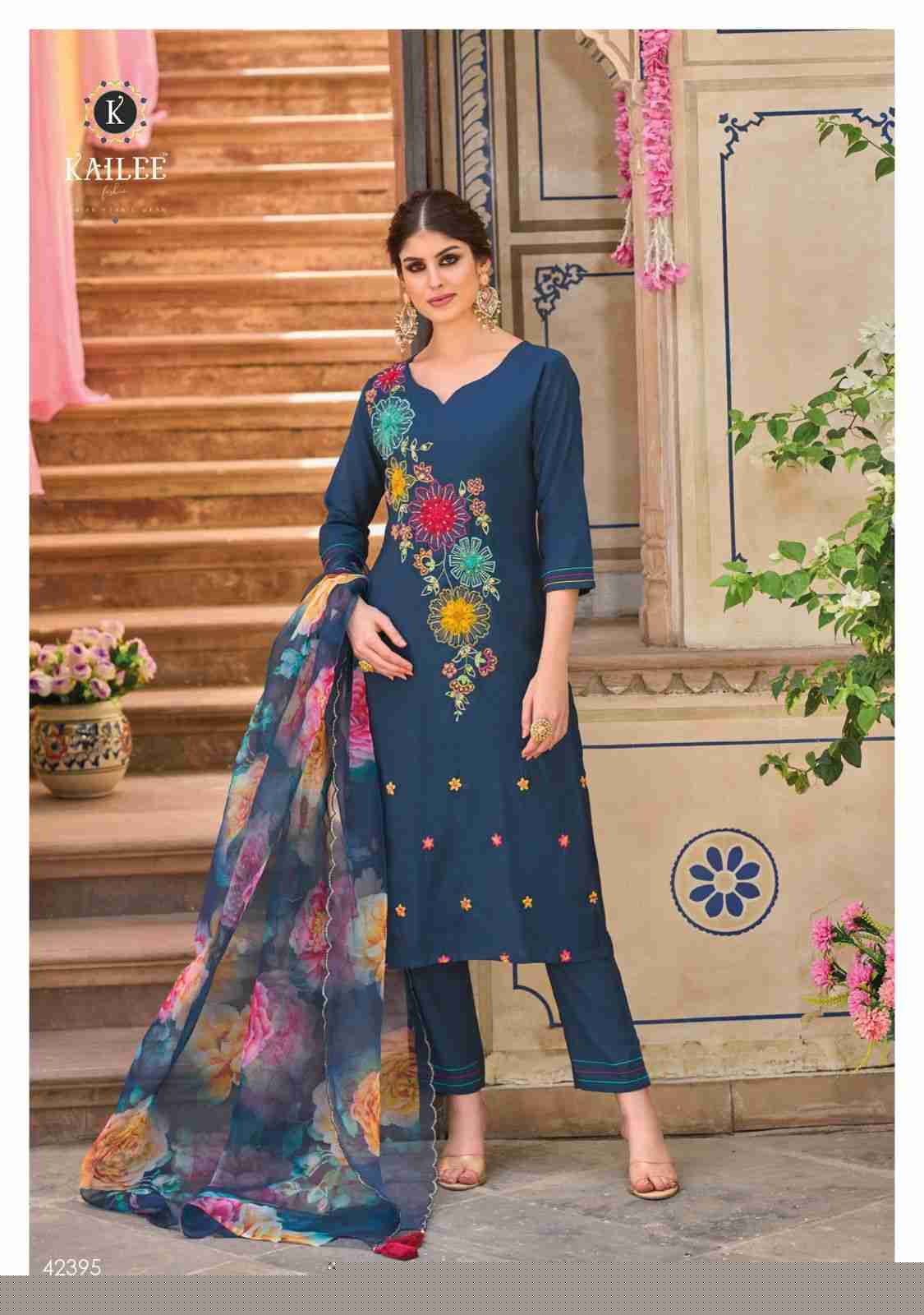 Shehnaaz By Kailee 42391 To 42396 Series Beautiful Festive Suits Colorful Stylish Fancy Casual Wear & Ethnic Wear Viscose Silk Embroidery Dresses At Wholesale Price