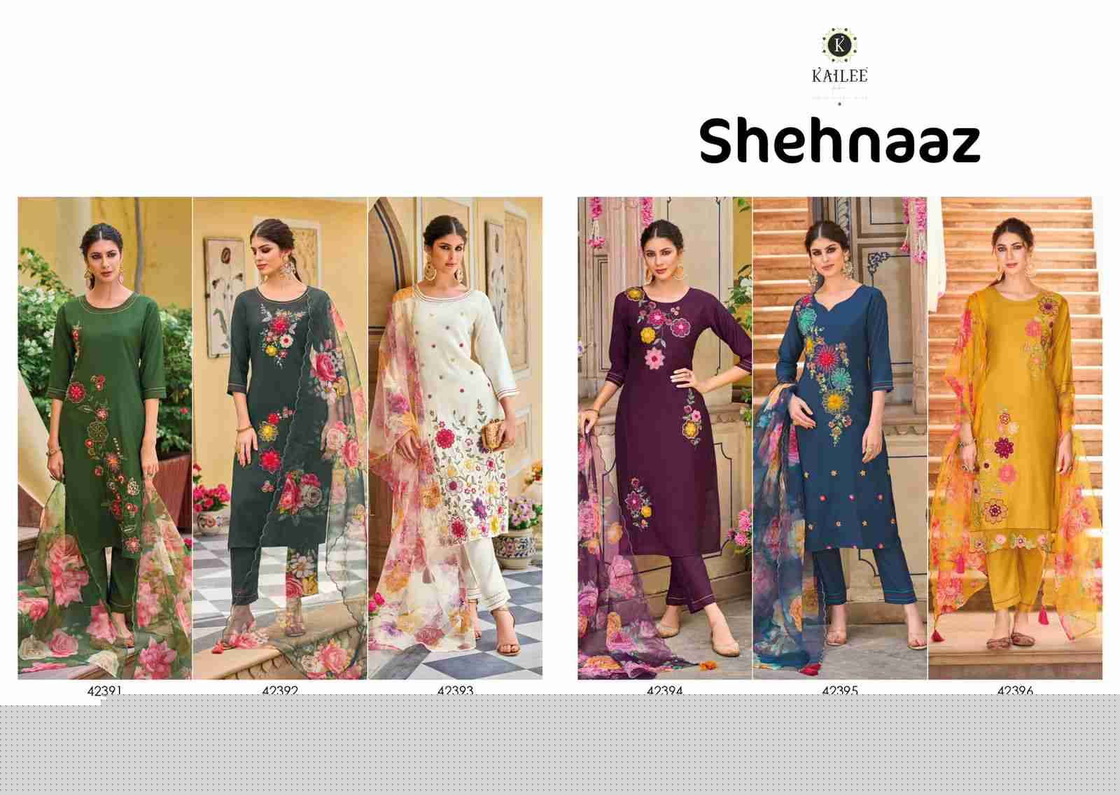 Shehnaaz By Kailee 42391 To 42396 Series Beautiful Festive Suits Colorful Stylish Fancy Casual Wear & Ethnic Wear Viscose Silk Embroidery Dresses At Wholesale Price