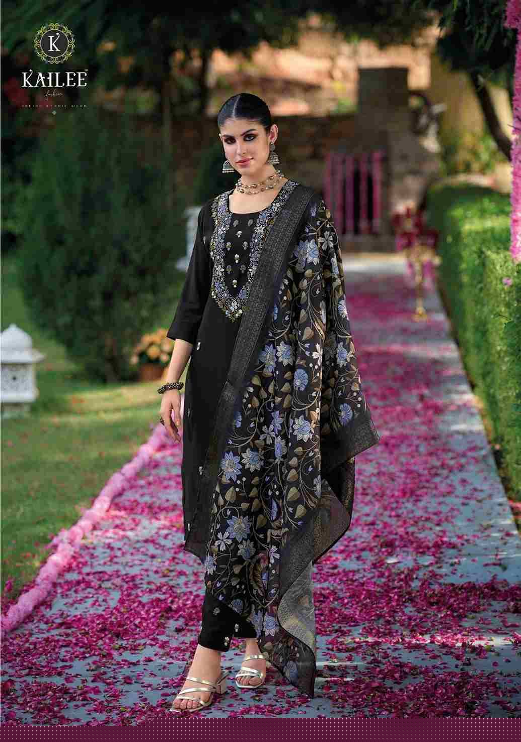 Kantha Vol-3 By Kailee 41311 To 41315 Series Beautiful Festive Suits Colorful Stylish Fancy Casual Wear & Ethnic Wear Pure Viscose Silk Embroidery Dresses At Wholesale Price