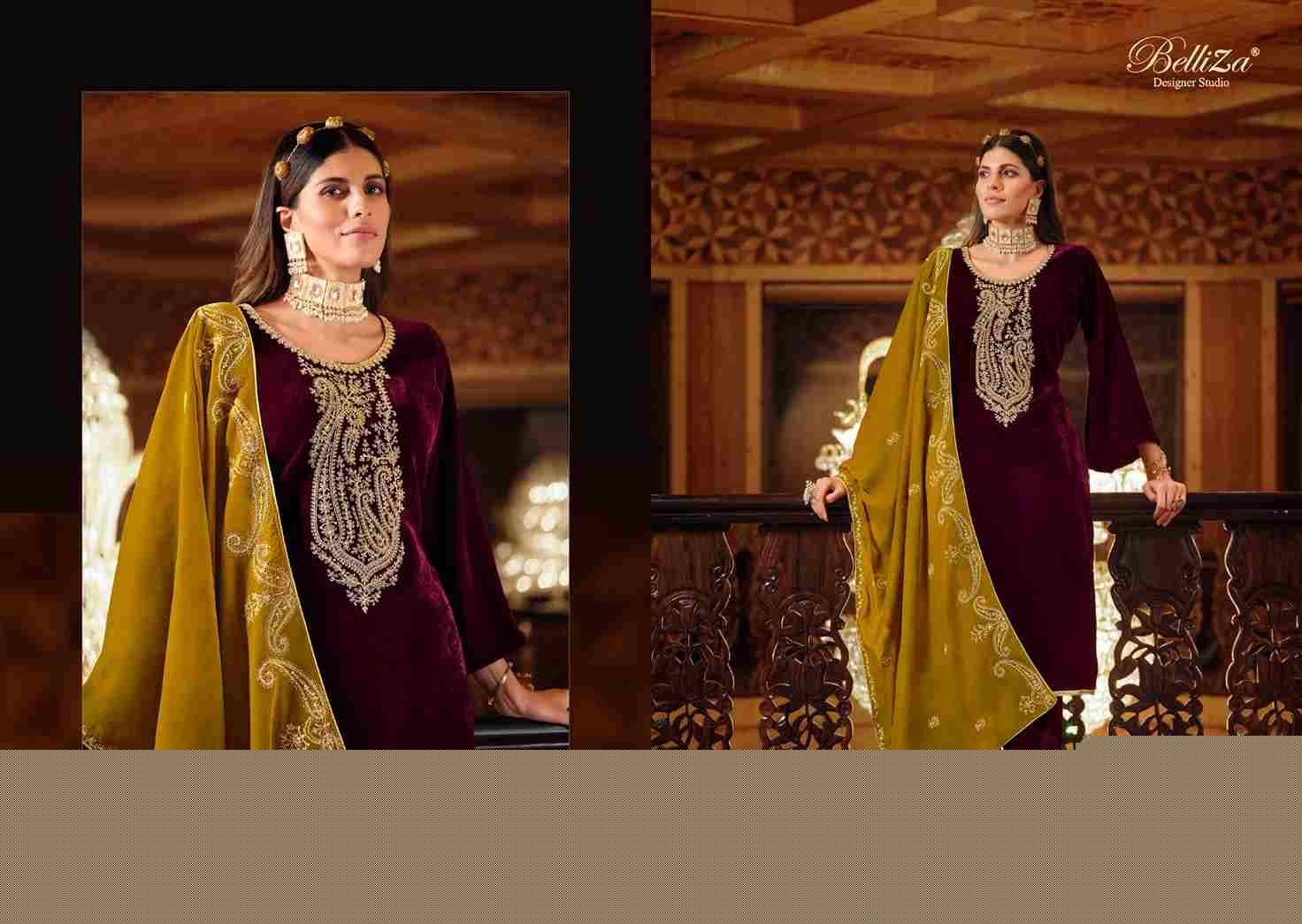 Shahi Andaaz By Belliza 839-001 To 839-006 Series Beautiful Festive Suits Colorful Stylish Fancy Casual Wear & Ethnic Wear Pure Velvet Dresses At Wholesale Price