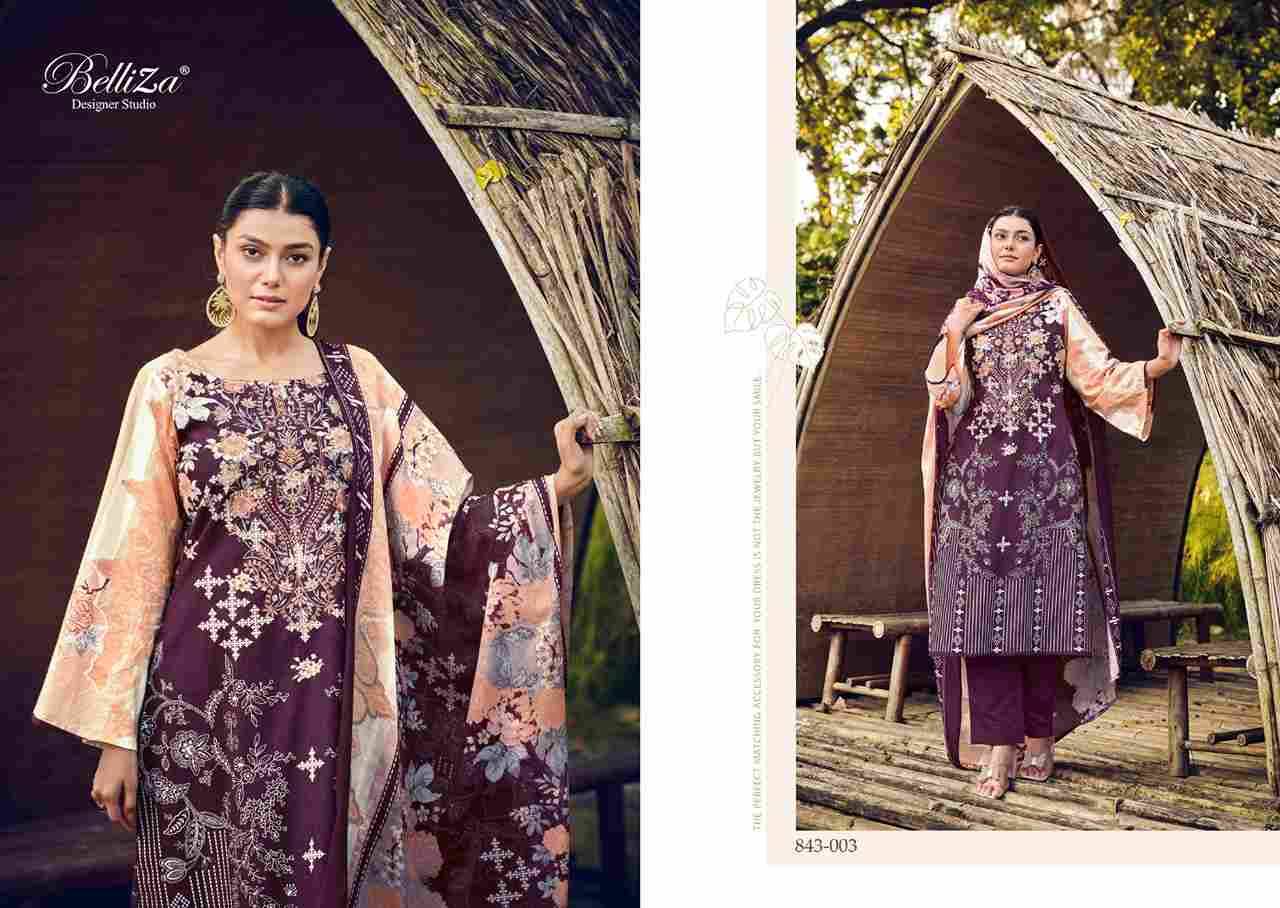 Naira Vol-20 By Belliza 843-001 To 843-010 Series Beautiful Festive Suits Colorful Stylish Fancy Casual Wear & Ethnic Wear Pure Cotton Digital Print Dresses At Wholesale Price