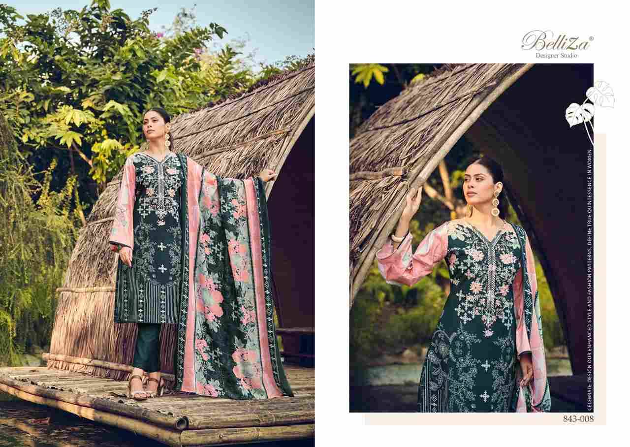 Naira Vol-20 By Belliza 843-001 To 843-010 Series Beautiful Festive Suits Colorful Stylish Fancy Casual Wear & Ethnic Wear Pure Cotton Digital Print Dresses At Wholesale Price