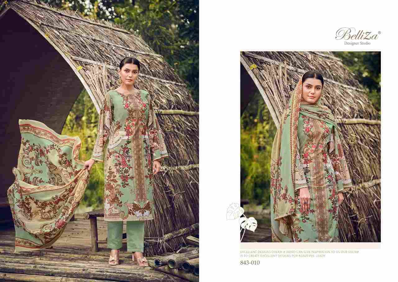 Naira Vol-20 By Belliza 843-001 To 843-010 Series Beautiful Festive Suits Colorful Stylish Fancy Casual Wear & Ethnic Wear Pure Cotton Digital Print Dresses At Wholesale Price