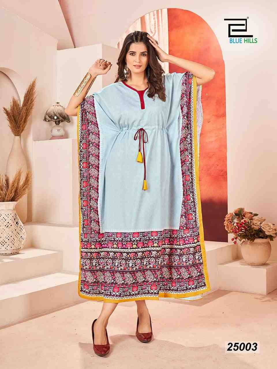 Stare Vol-25 By Blue Hills 25001 To 25004 Series Designer Stylish Fancy Colorful Beautiful Party Wear & Ethnic Wear Collection Heavy Crepe Print Kaftan At Wholesale Price