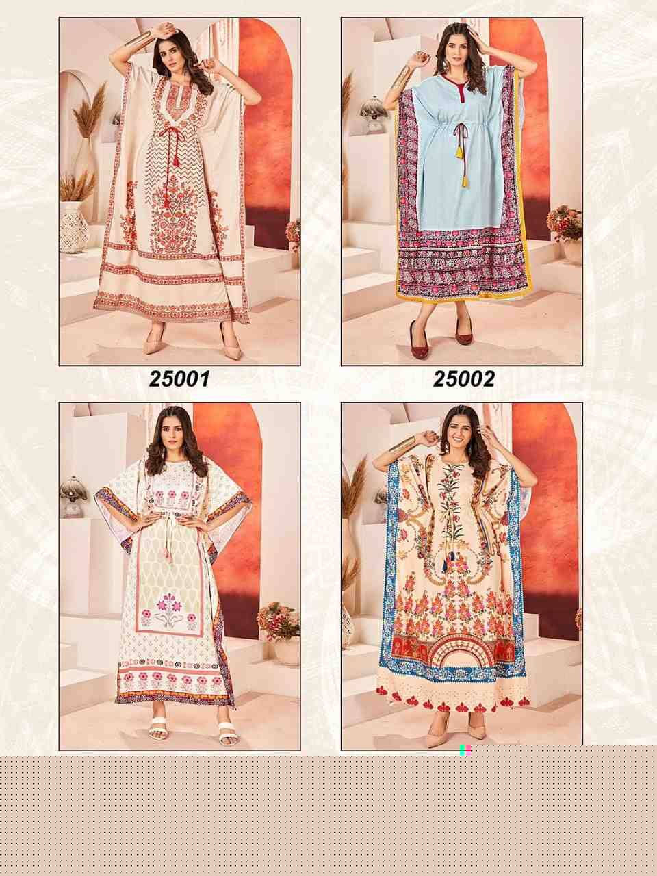 Stare Vol-25 By Blue Hills 25001 To 25004 Series Designer Stylish Fancy Colorful Beautiful Party Wear & Ethnic Wear Collection Heavy Crepe Print Kaftan At Wholesale Price