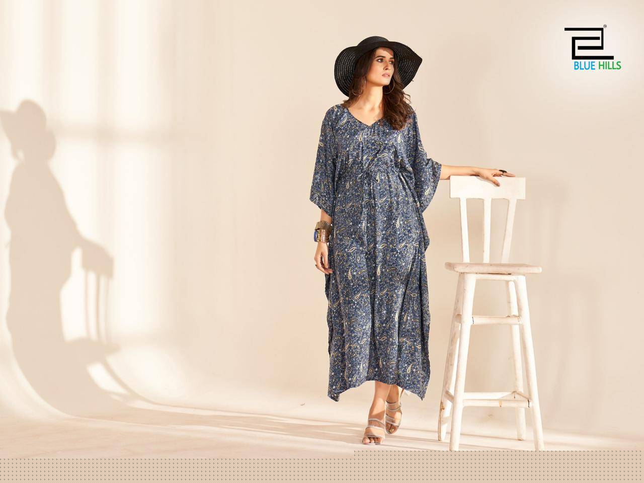 Firewalk Vol-5 By Blue Hills 5001 To 5006 Series Designer Stylish Fancy Colorful Beautiful Party Wear & Ethnic Wear Collection Heavy Crepe Print Kaftan At Wholesale Price