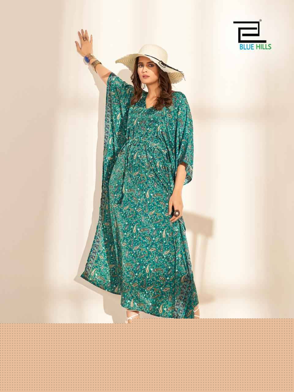 Firewalk Vol-5 By Blue Hills 5001 To 5006 Series Designer Stylish Fancy Colorful Beautiful Party Wear & Ethnic Wear Collection Heavy Crepe Print Kaftan At Wholesale Price