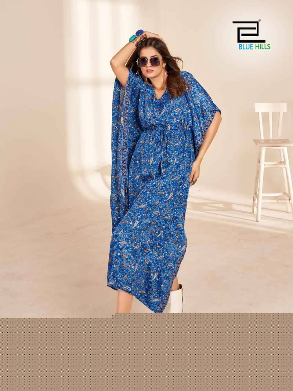 Firewalk Vol-5 By Blue Hills 5001 To 5006 Series Designer Stylish Fancy Colorful Beautiful Party Wear & Ethnic Wear Collection Heavy Crepe Print Kaftan At Wholesale Price