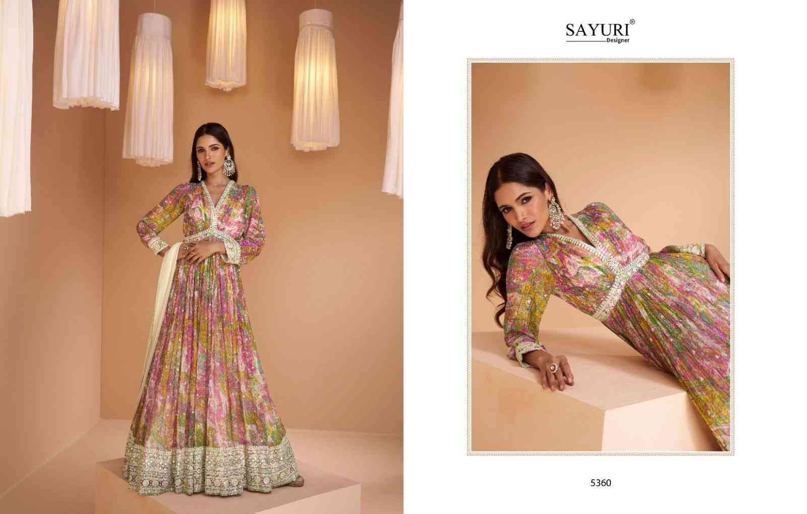 Mashooqa By Sayuri 5359 To 5362 Series Beautiful Stylish Fancy Colorful Casual Wear & Ethnic Wear Georgette Gowns With Dupatta At Wholesale Price