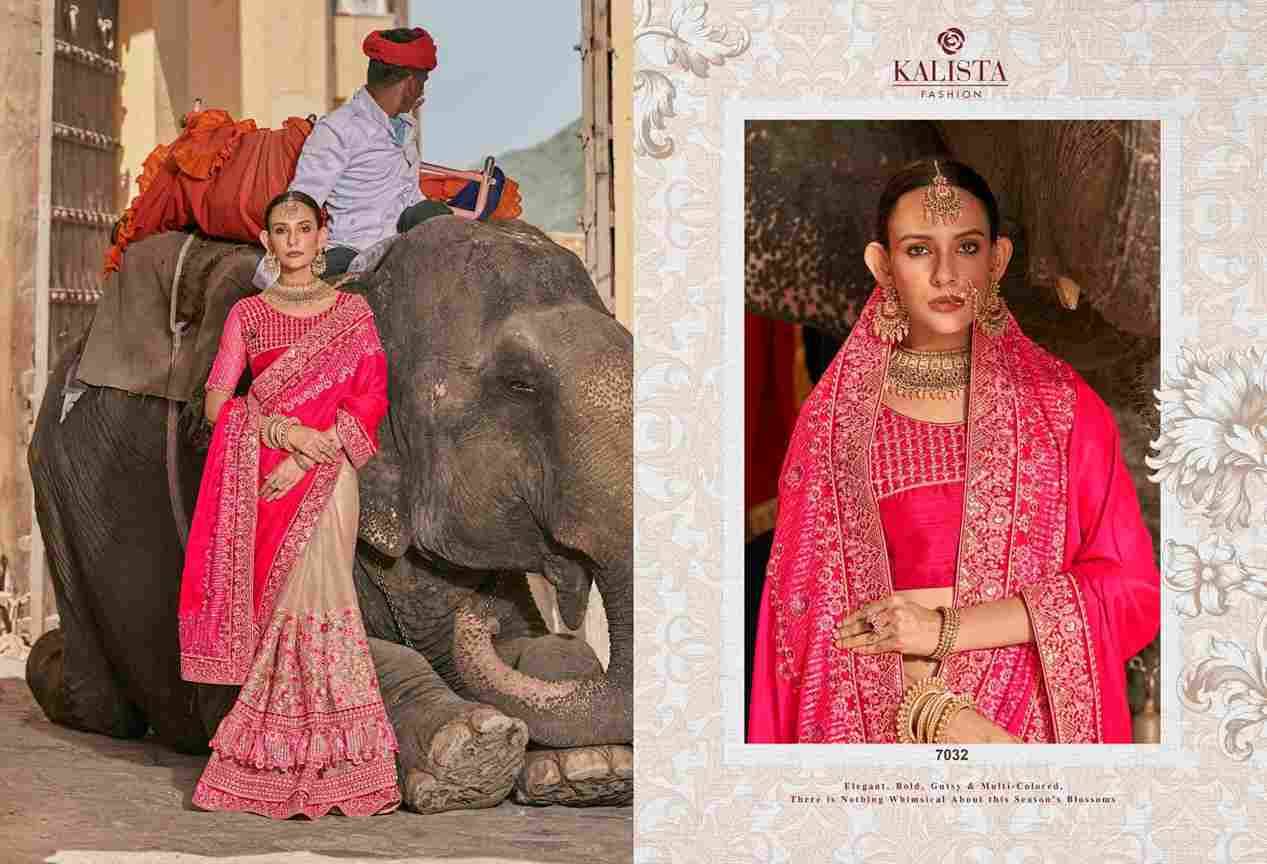 Khwaab Vol-22 By Kalista Fashion 7031 To 7036 Series Indian Traditional Wear Collection Beautiful Stylish Fancy Colorful Party Wear & Occasional Wear Fancy Sarees At Wholesale Price