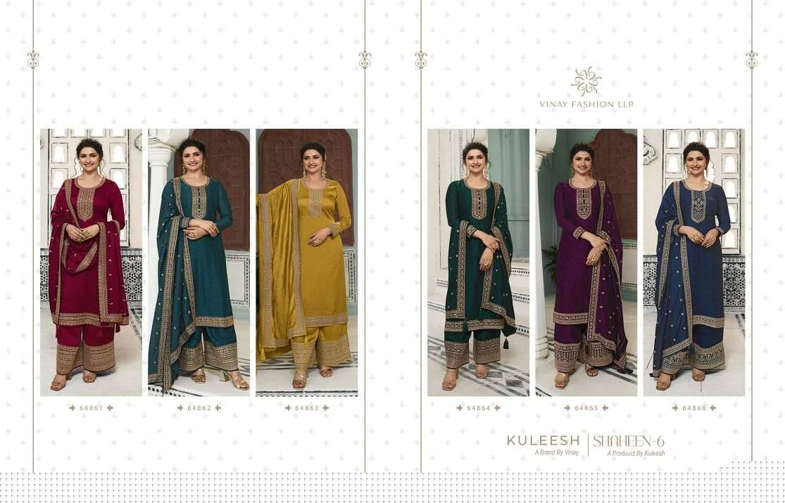 Kaseesh Shaheen Vol-6 By Vinay Fashion 64861 To 64866 Series Beautiful Suits Colorful Stylish Fancy Casual Wear & Ethnic Wear Silk Georgette Dresses At Wholesale Price