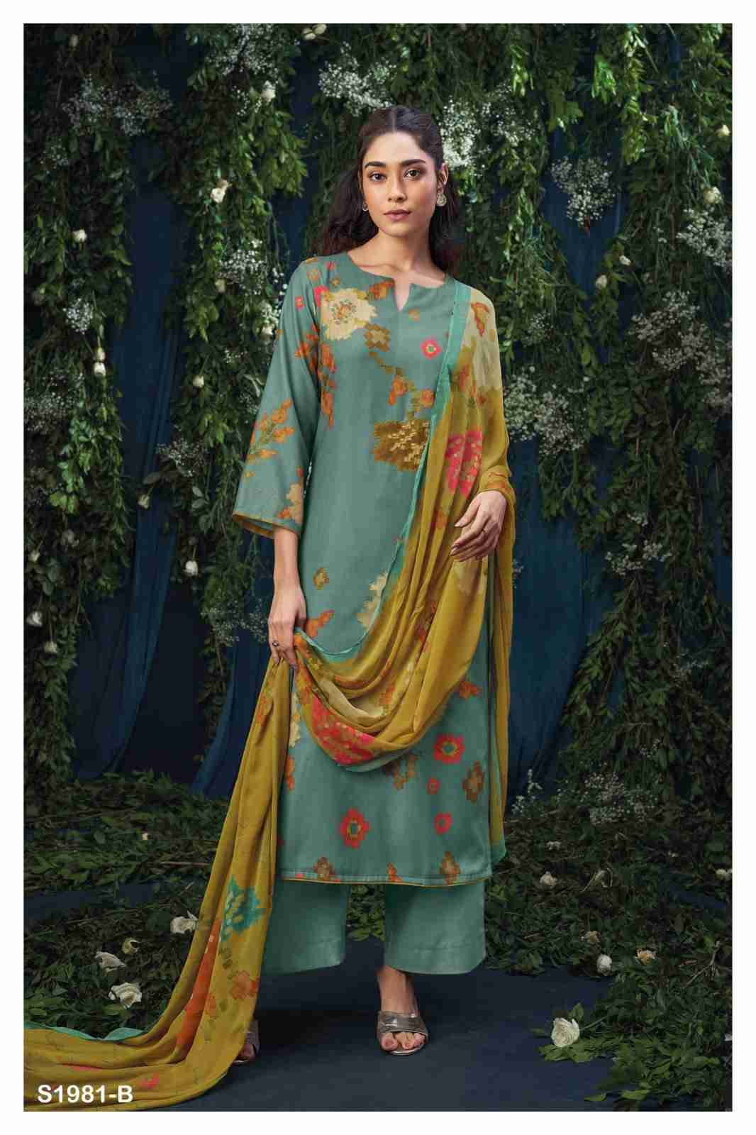 Sydney-1981 By Ganga Fashion 1981-A To 1981-D Series Beautiful Festive Suits Stylish Fancy Colorful Party Wear & Occasional Wear Premium Pashmina Digital Print Dresses At Wholesale Price