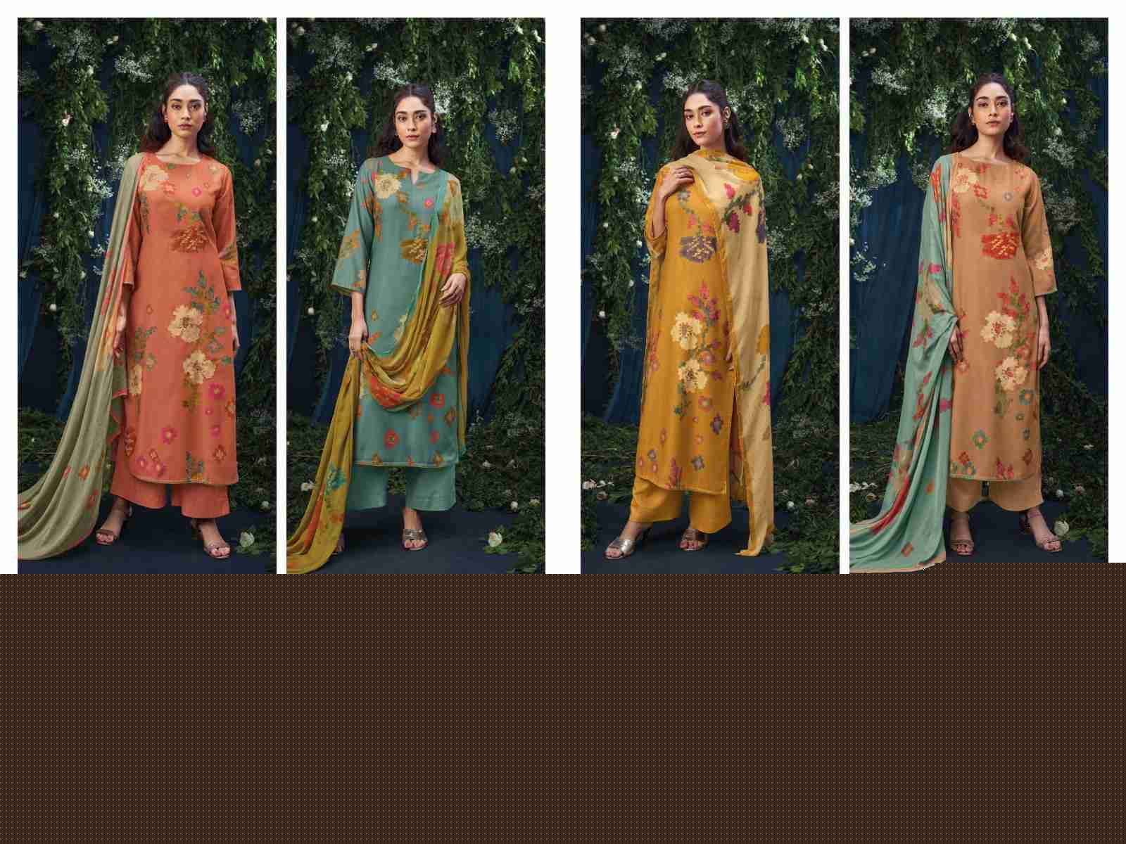 Sydney-1981 By Ganga Fashion 1981-A To 1981-D Series Beautiful Festive Suits Stylish Fancy Colorful Party Wear & Occasional Wear Premium Pashmina Digital Print Dresses At Wholesale Price