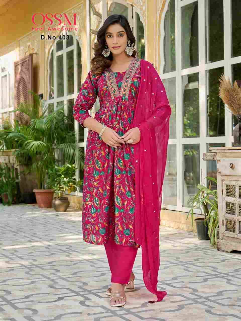 Mannta Vol-4 By Ossm 401 To 406 Series Beautiful Festive Suits Stylish Fancy Colorful Party Wear & Occasional Wear Premium Chanderi Dresses At Wholesale Price