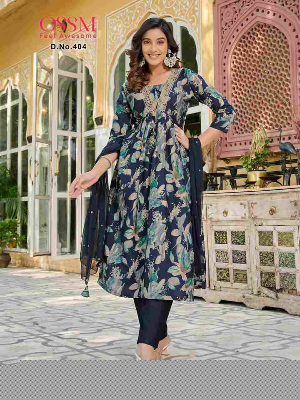 Mannta Vol-4 By Ossm 401 To 406 Series Beautiful Festive Suits Stylish Fancy Colorful Party Wear & Occasional Wear Premium Chanderi Dresses At Wholesale Price