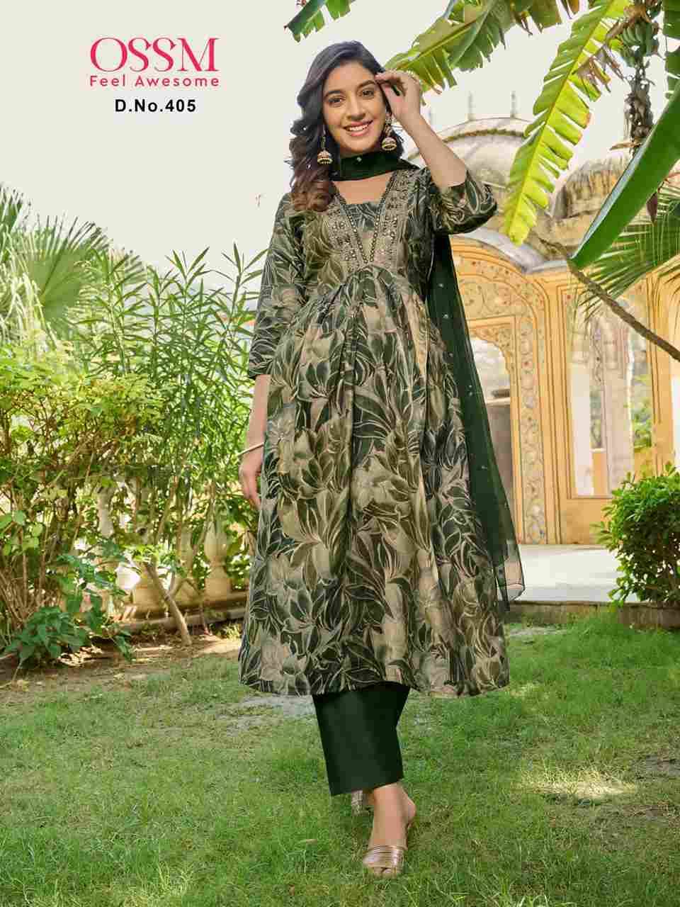 Mannta Vol-4 By Ossm 401 To 406 Series Beautiful Festive Suits Stylish Fancy Colorful Party Wear & Occasional Wear Premium Chanderi Dresses At Wholesale Price