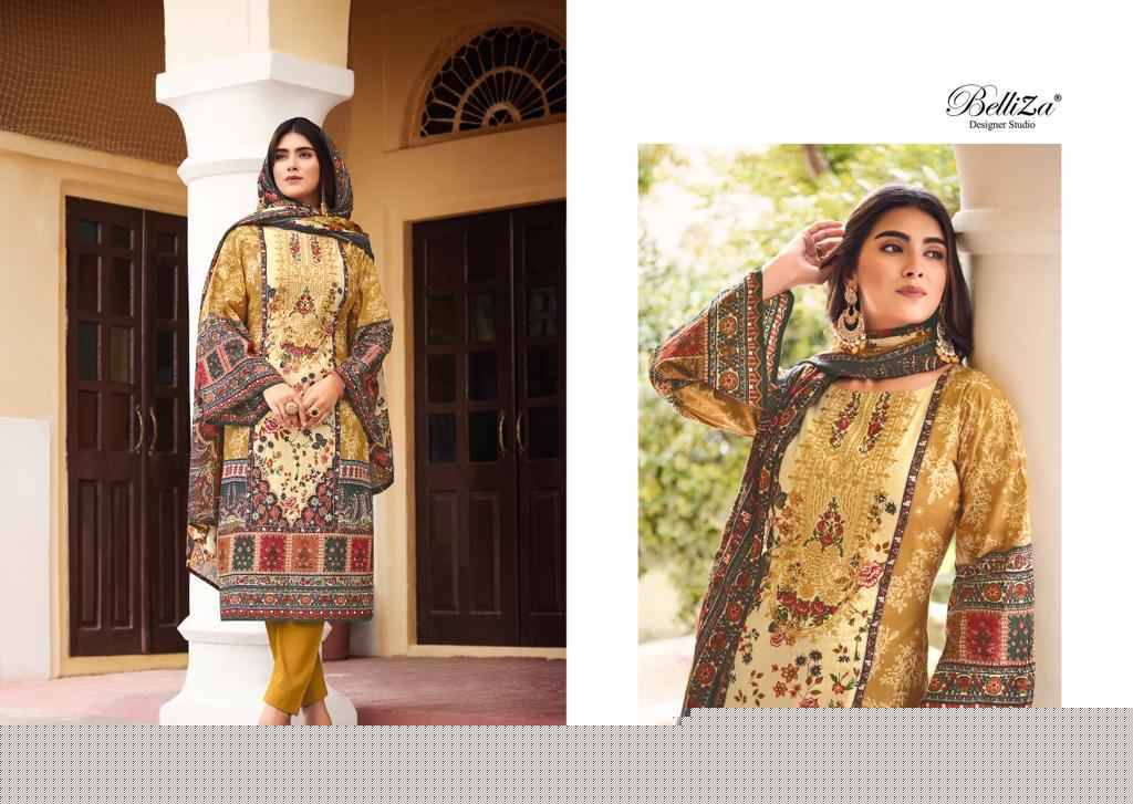 Naira Vol-21 By Belliza 846-001 To 846-008 Series Beautiful Festive Suits Colorful Stylish Fancy Casual Wear & Ethnic Wear Pure Cotton Digital Print Dresses At Wholesale Price