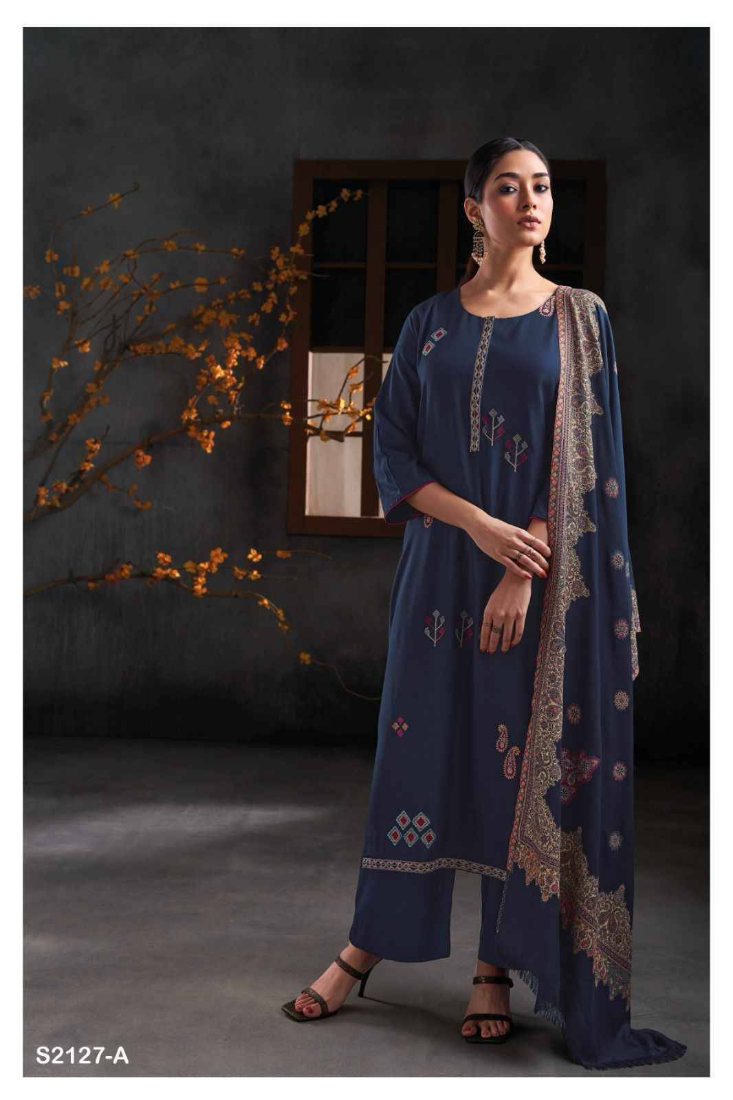 Kalavathi-2127 By Ganga Fashion 2127-A To 2127-C Series Beautiful Festive Suits Colorful Stylish Fancy Casual Wear & Ethnic Wear Pure Pashmina Digital Print Dresses At Wholesale Price
