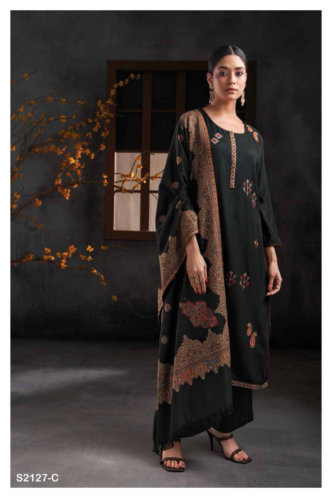 Kalavathi-2127 By Ganga Fashion 2127-A To 2127-C Series Beautiful Festive Suits Colorful Stylish Fancy Casual Wear & Ethnic Wear Pure Pashmina Digital Print Dresses At Wholesale Price