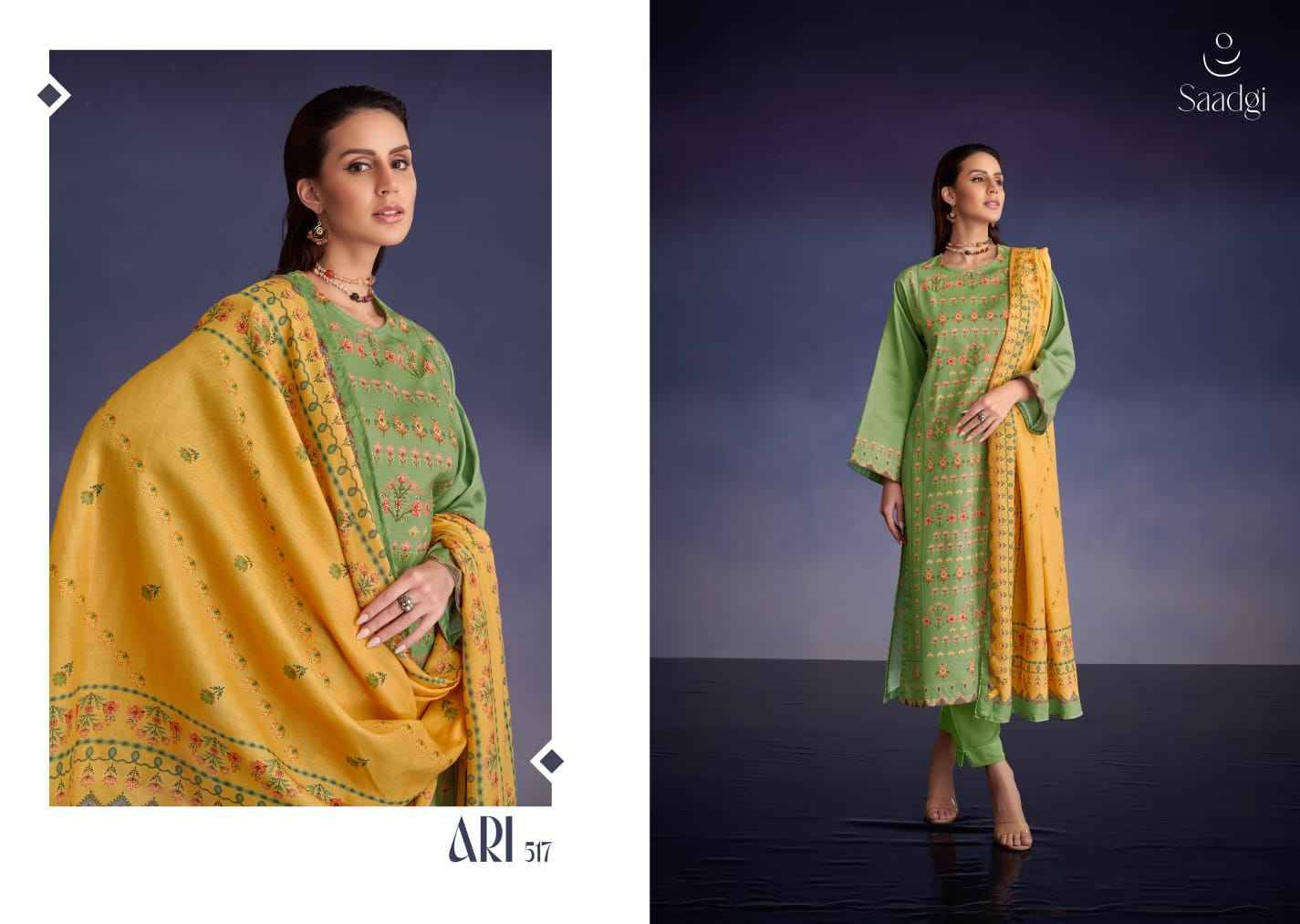 Ari By Saadgi Beautiful Stylish Festive Suits Fancy Colorful Casual Wear & Ethnic Wear & Ready To Wear Pashmina Digital Print With Work Dresses At Wholesale Price
