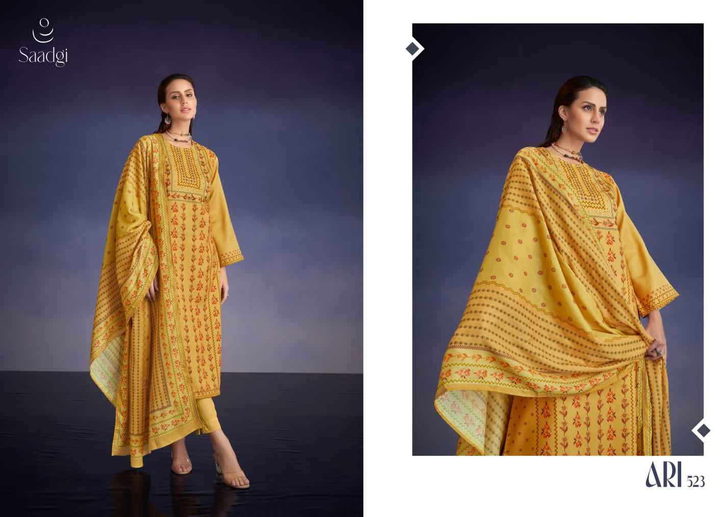 Ari By Saadgi Beautiful Stylish Festive Suits Fancy Colorful Casual Wear & Ethnic Wear & Ready To Wear Pashmina Digital Print With Work Dresses At Wholesale Price