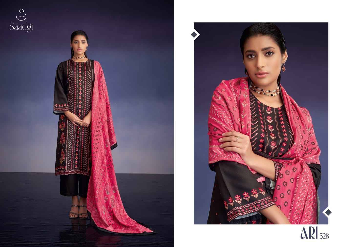 Ari By Saadgi Beautiful Stylish Festive Suits Fancy Colorful Casual Wear & Ethnic Wear & Ready To Wear Pashmina Digital Print With Work Dresses At Wholesale Price