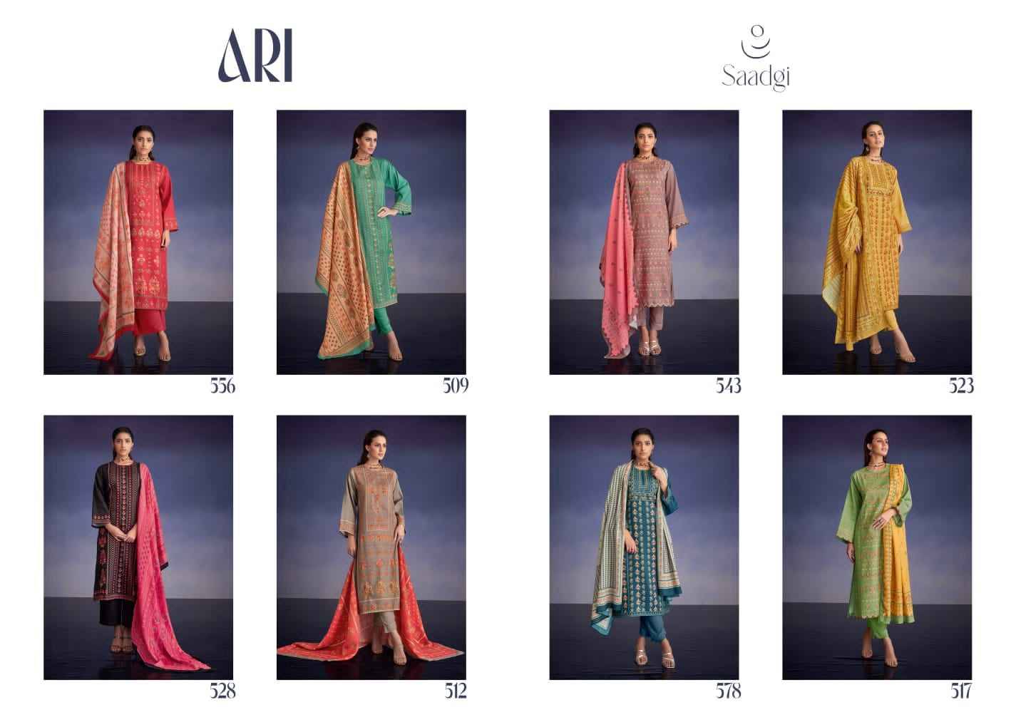 Ari By Saadgi Beautiful Stylish Festive Suits Fancy Colorful Casual Wear & Ethnic Wear & Ready To Wear Pashmina Digital Print With Work Dresses At Wholesale Price