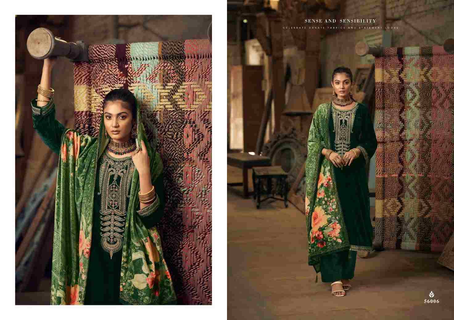 Gulnaz By Nishant Fashion 56001 To 56006 Series Beautiful Festive Suits Colorful Stylish Fancy Casual Wear & Ethnic Wear Pure Velvet Embroidered Dresses At Wholesale Price