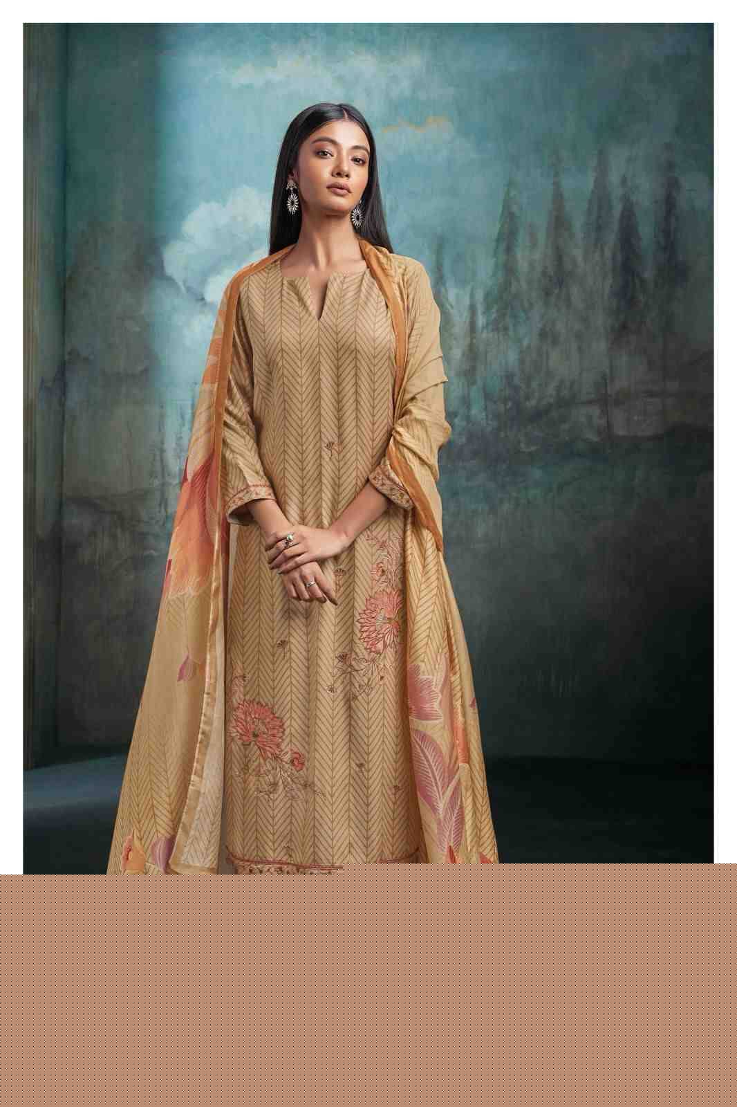 Myley-2087 By Ganga Fashion 2087-A To 2087-D Series Beautiful Festive Suits Colorful Stylish Fancy Casual Wear & Ethnic Wear Pure Pashmina Embroidered Dresses At Wholesale Price