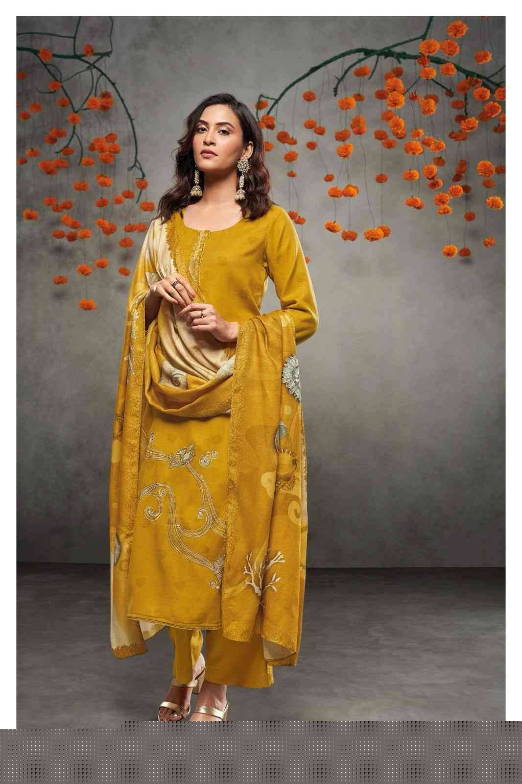 Dimity-2039 By Ganga Fashion 2039-A To 2039-D Series Beautiful Festive Suits Colorful Stylish Fancy Casual Wear & Ethnic Wear Pure Pashmina Embroidered Dresses At Wholesale Price