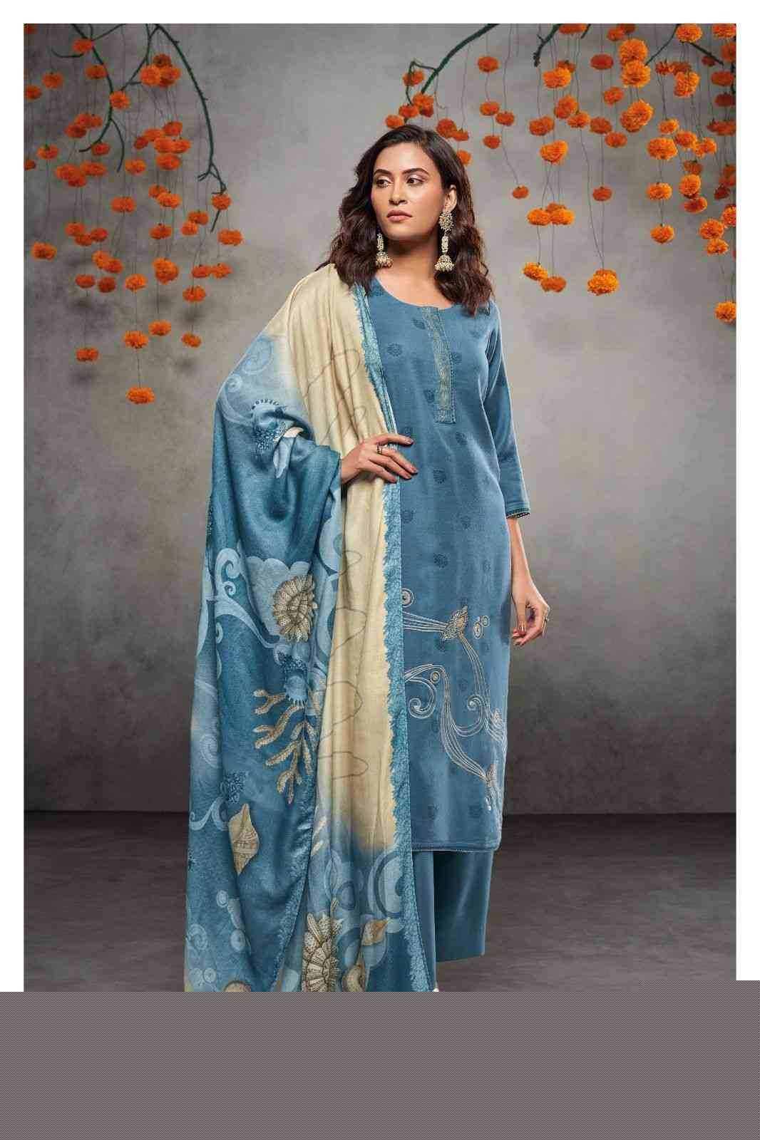 Dimity-2039 By Ganga Fashion 2039-A To 2039-D Series Beautiful Festive Suits Colorful Stylish Fancy Casual Wear & Ethnic Wear Pure Pashmina Embroidered Dresses At Wholesale Price